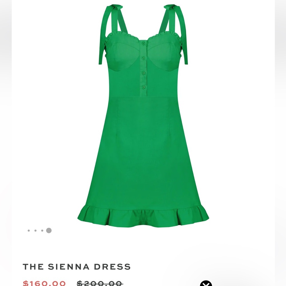 NWT The Shirt by Rochelle Behrens Green Mini Dress